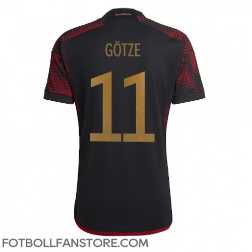 Tyskland Mario Gotze #11 Borta matchtröja VM 2022 Kortärmad Billigt